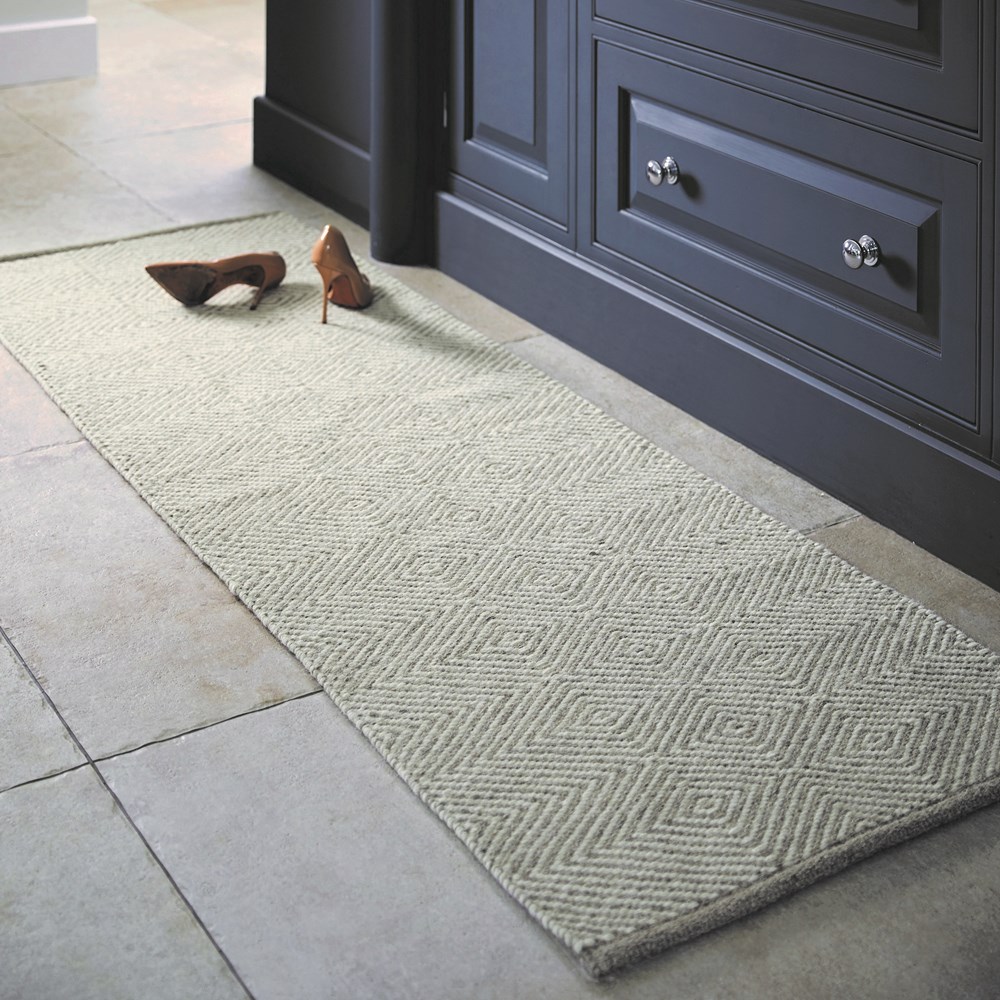 Estelle Flatweave Wool Hallway Runner in Natural Beige